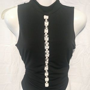 Black mockneck bodysuit